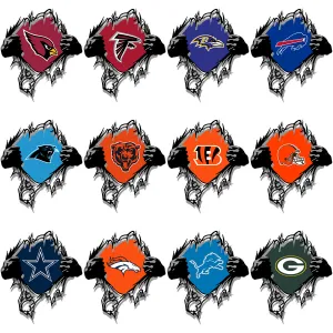 32 Super Football Teams Designs Bundle PNG