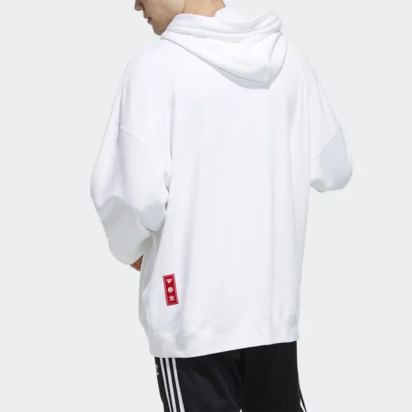 adidas originals Cny 2 Logo Drawstring Sports White Sweatshirt, white