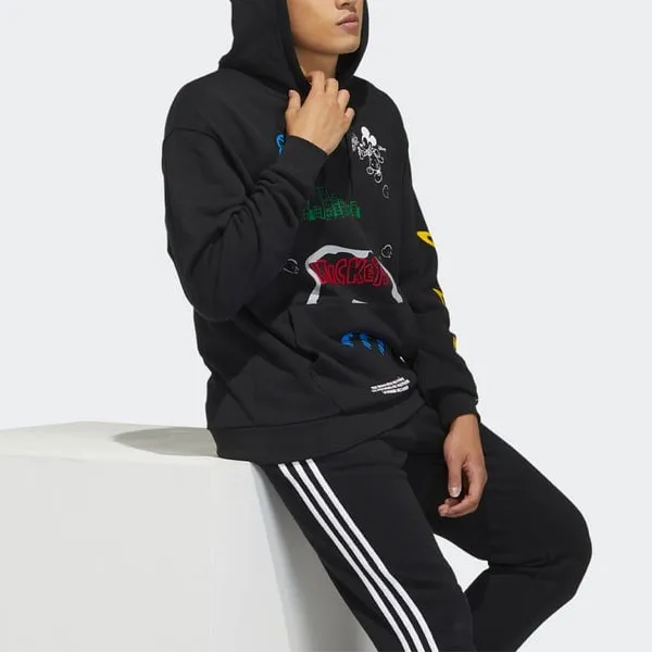 adidas originals Fangtastic Series Disney Mickey Printing Sports Pullover Sweatshirt Black