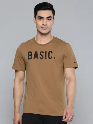 Alcis Men Brown Printed Sports T-shirt