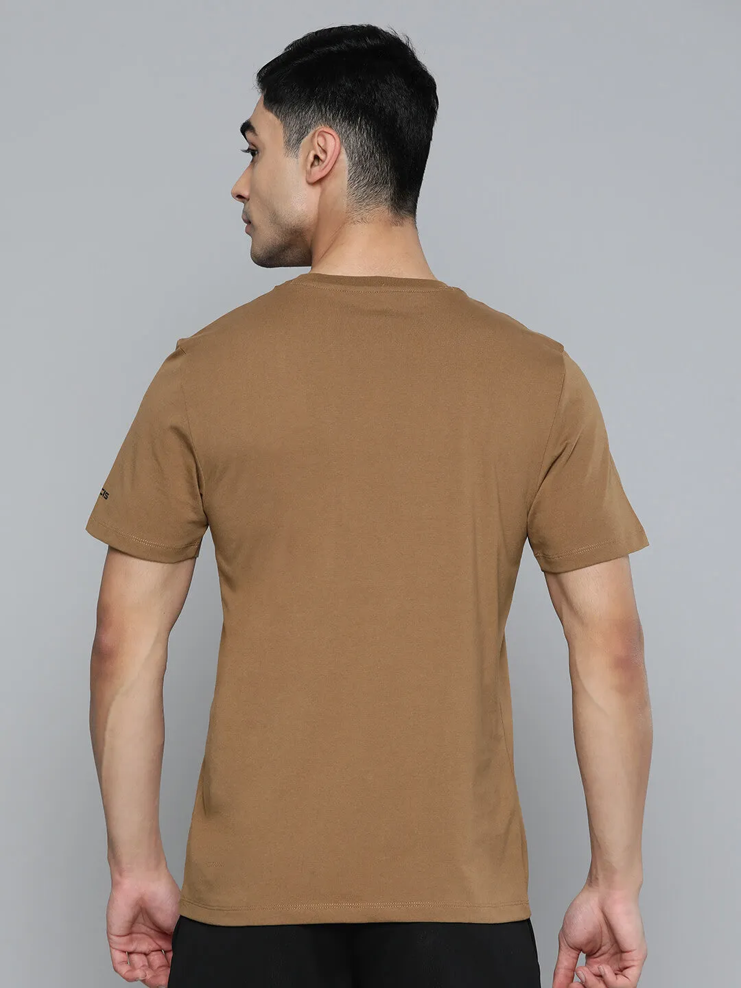 Alcis Men Brown Printed Sports T-shirt