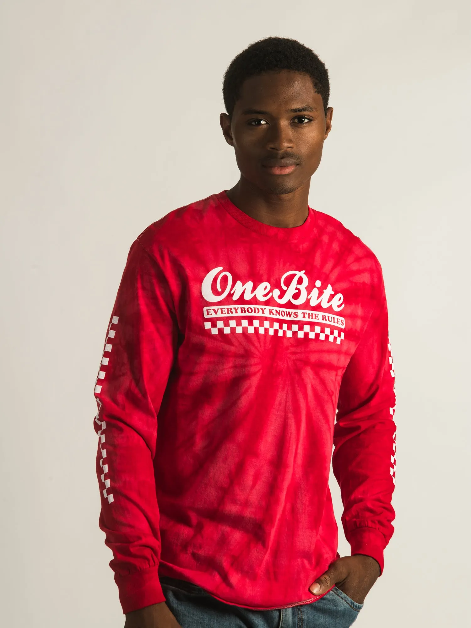 BARSTOOL SPORTS ONE BITE EVERYBODY KNOWS THE RULES LONG SLEEVE TEE  - CLEARANCE