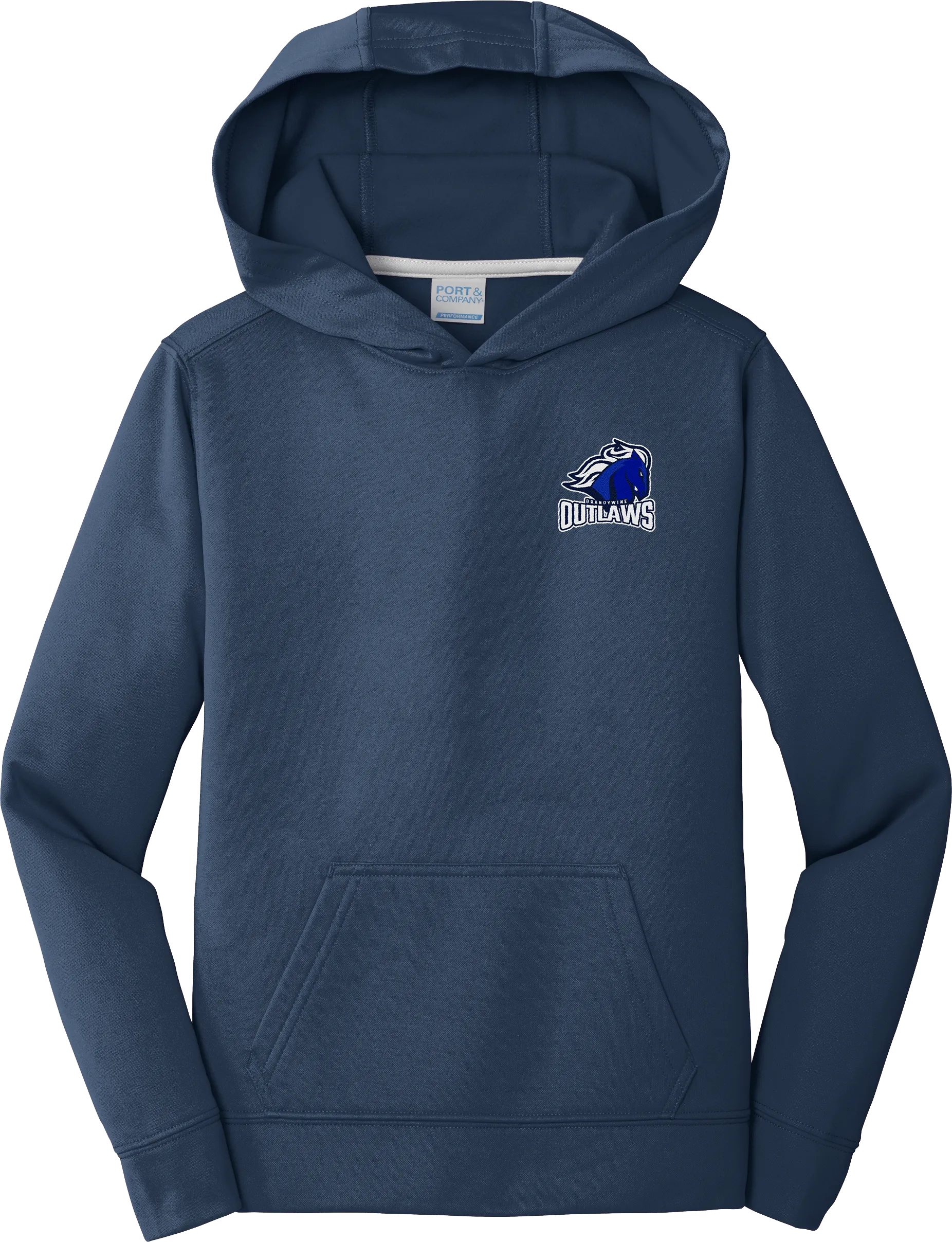 Brandywine Outlaws Youth Performance Fleece Pullover Hooded Sweatshirt