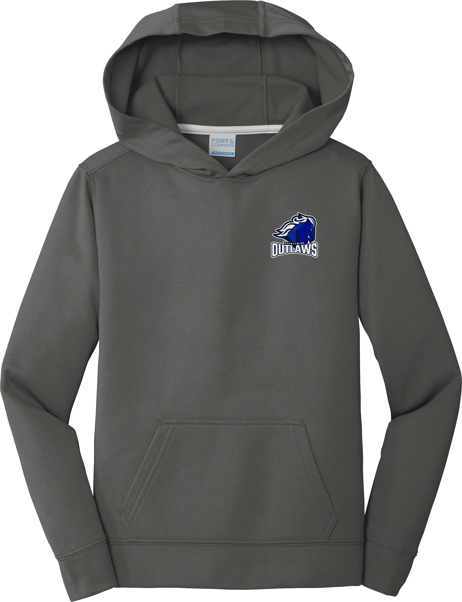 Brandywine Outlaws Youth Performance Fleece Pullover Hooded Sweatshirt