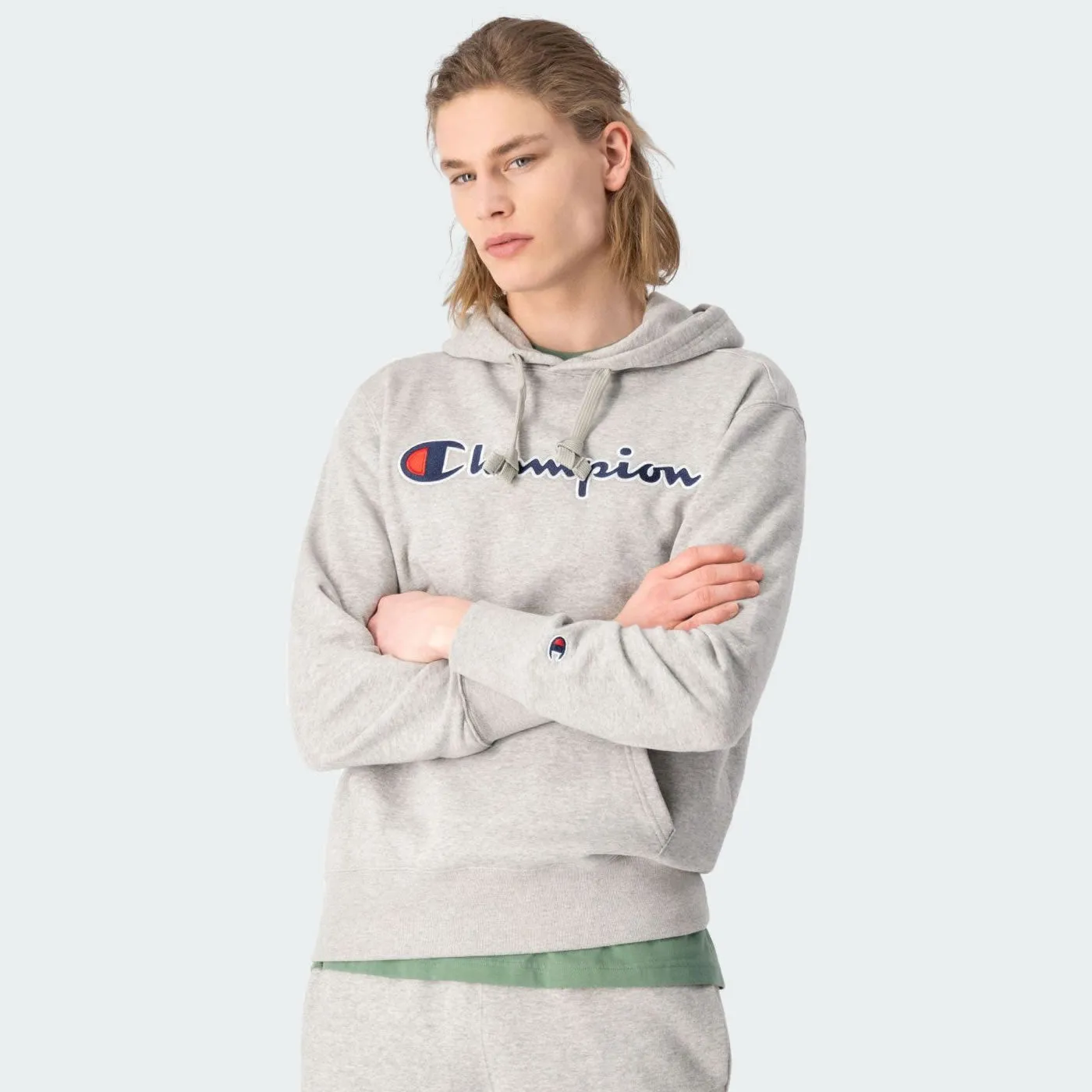 Champion Men's Script Logo Fleece Hoodie 217060 EM031