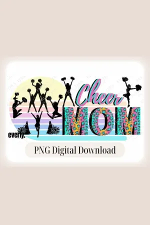 Cheer Mom PNG Sublimation Design