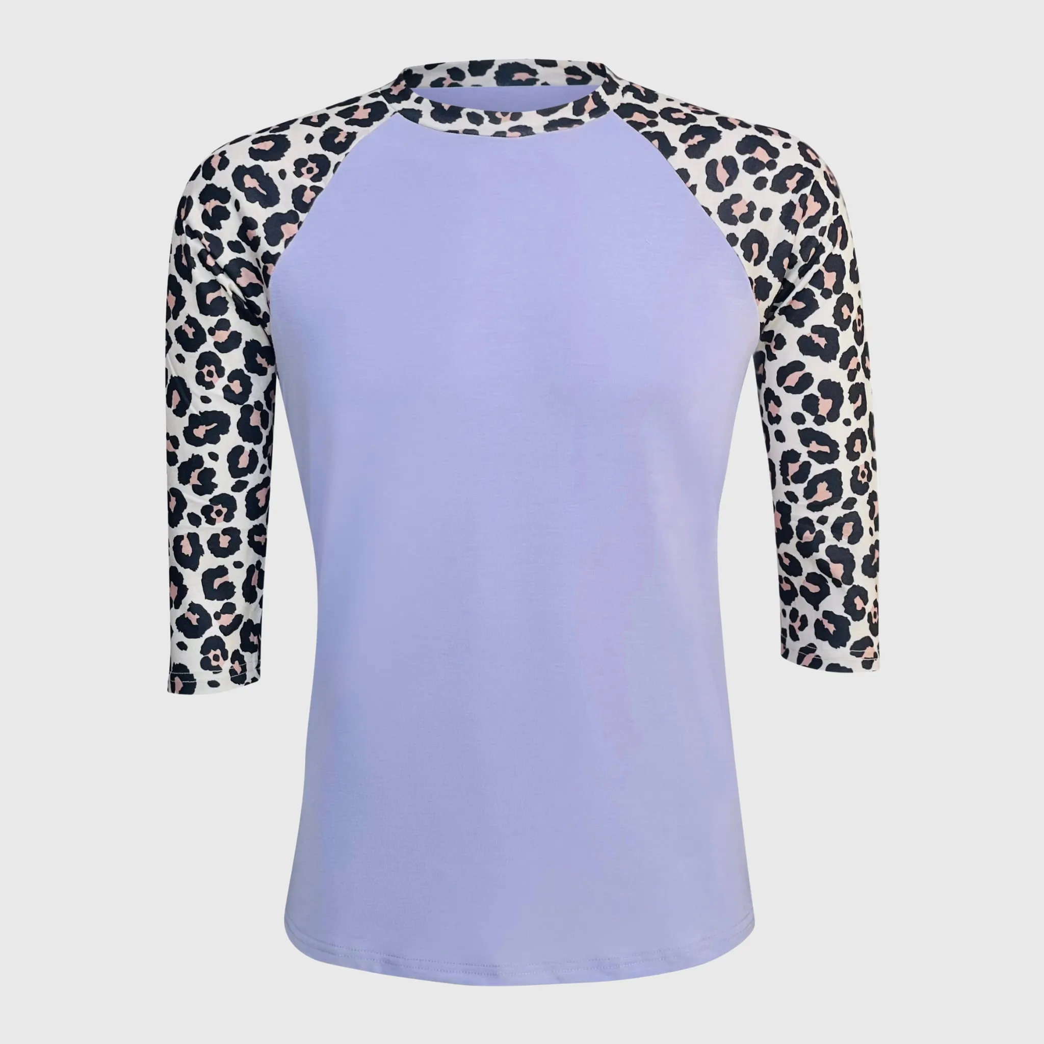 Cheetah Lavender Polyester Top