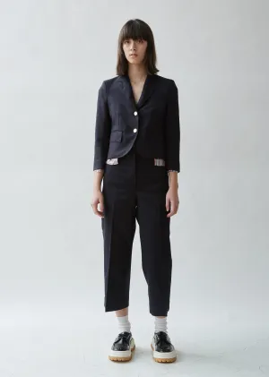 Cropped Wool Sports Blazer