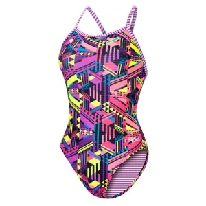 DOLFIN Uglies Womens Intergalactic V-2 Back One Piece Swimsuit