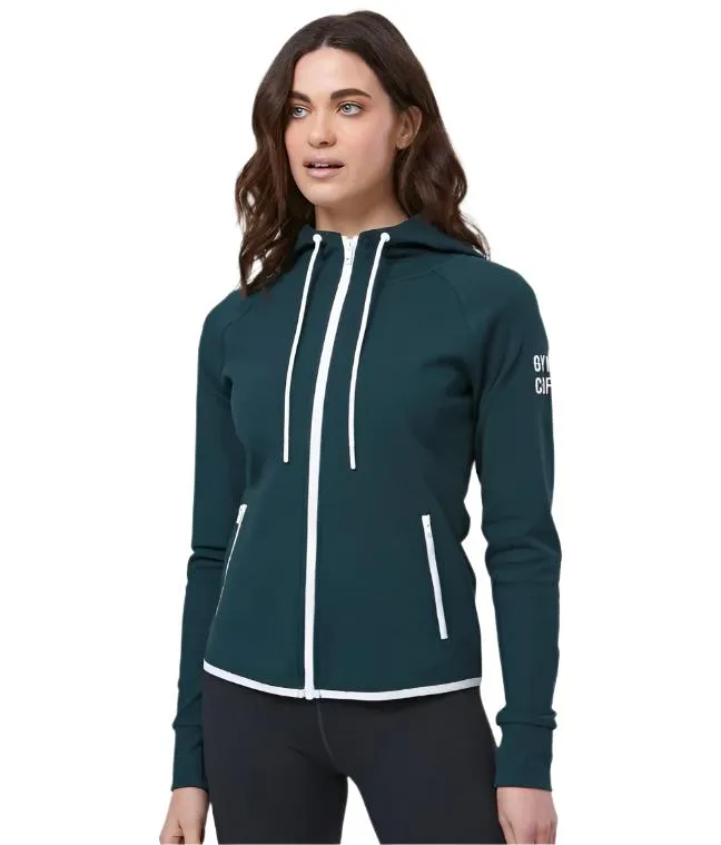 Gym Coffee Womens Chill Zip Hoodie Moss Green