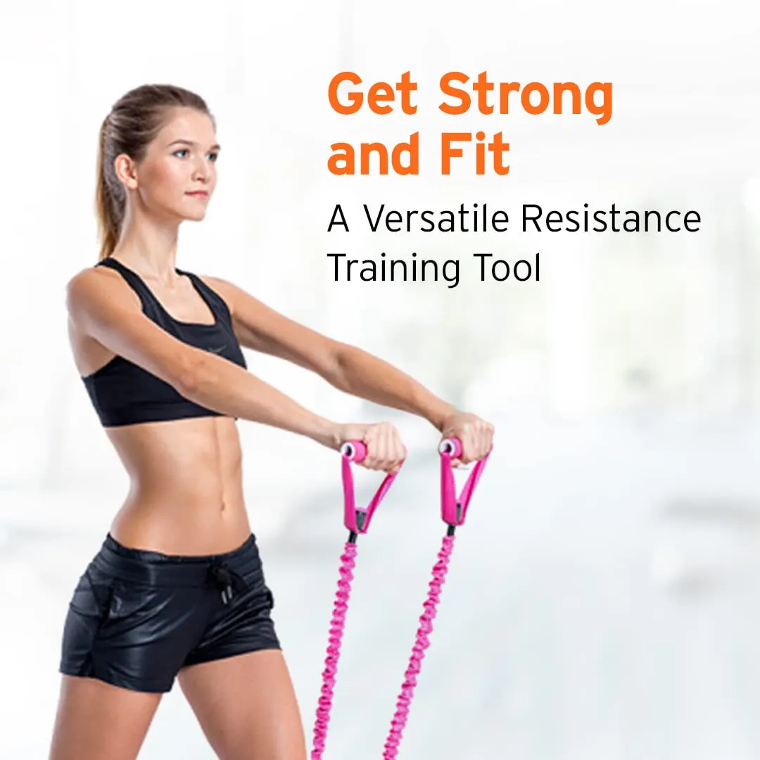 HEAD Power Tube Unbreakable Resistance Band with Nylon Sleeve for Exercise | Resistance: 20Kg | Stretching Pull Up Bands with Foam Handle Door Anchor| Gym Accessory for Men & Women | Toning Bands for Workout