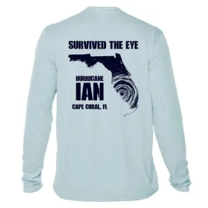 I Survived the Eye: Hurricane Ian - UPF50 Dryfit Shirt Black Graphic