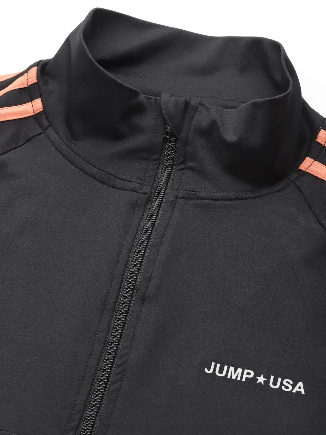 JUMP USA Me Black Solid Active Wear Jacket