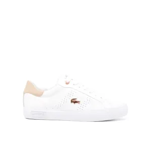 Lacoste Powercourt 2.0 Leather Sneakers (Women's) - White/Pink