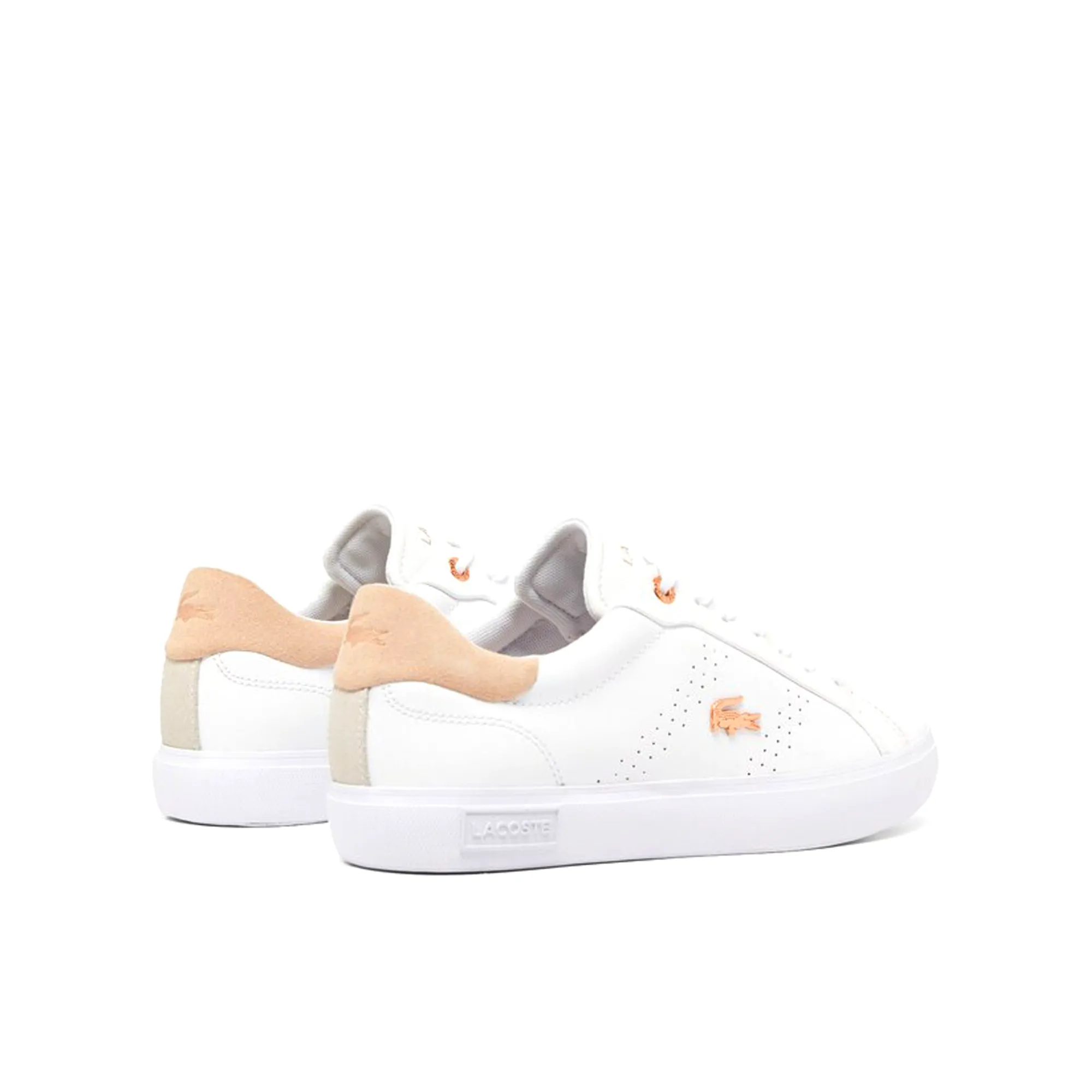 Lacoste Powercourt 2.0 Leather Sneakers (Women's) - White/Pink