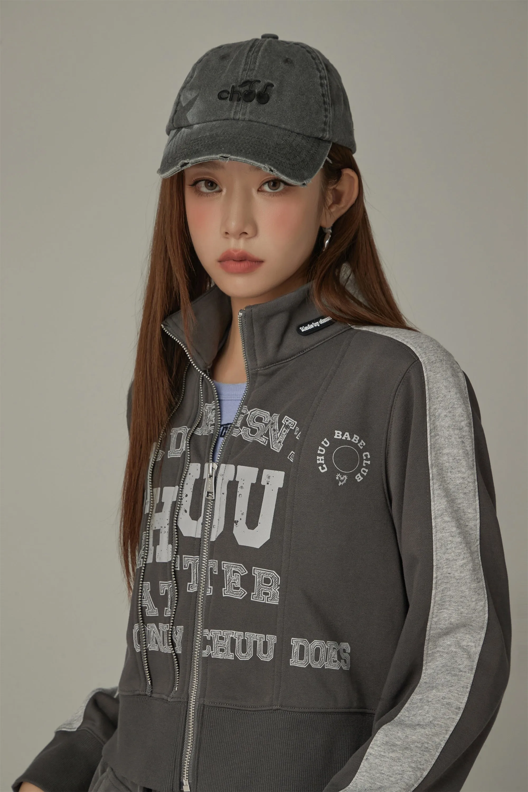 Logo Lettering Sports Color Zip-Up