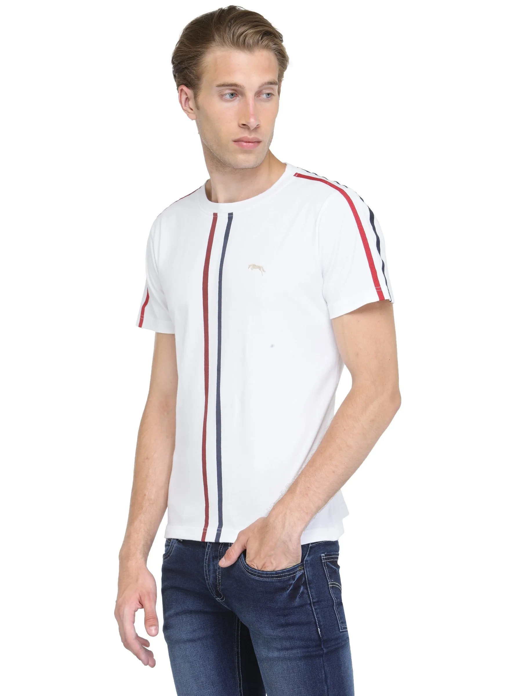 Men Short Sleeve Round Neck T-Shirt