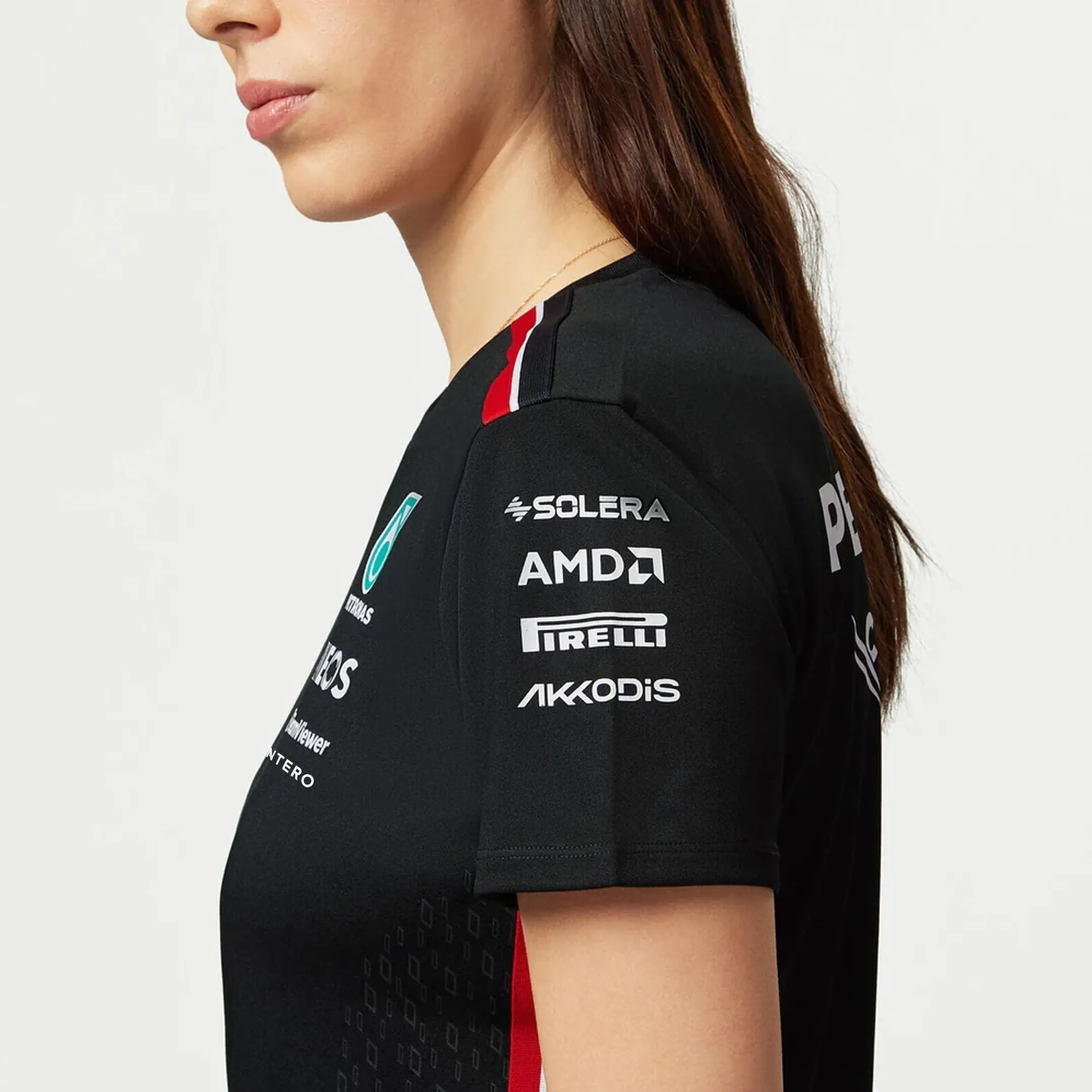 Mercedes AMG F1 2023 Women's Driver T-Shirt - Black/White