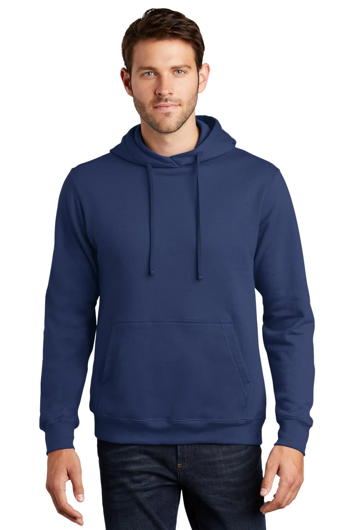 Port & Company Fan Favorite Fleece Branded Hoodies, Team Navy