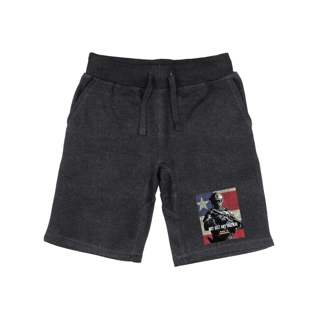 RAPDOM TS6 Fleece Gym Shorts Patriotic Military Not Just Any