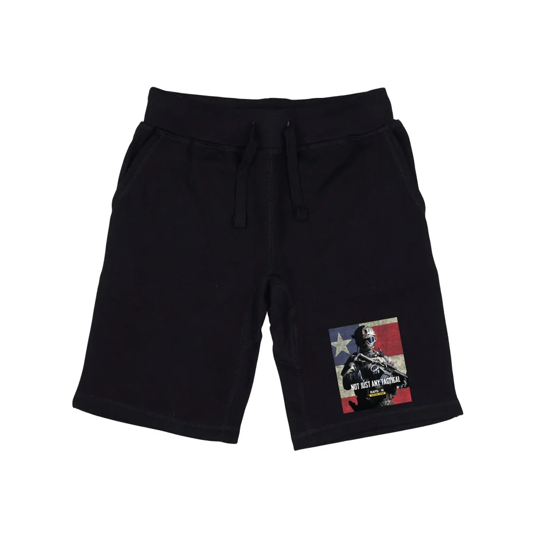 RAPDOM TS6 Fleece Gym Shorts Patriotic Military Not Just Any