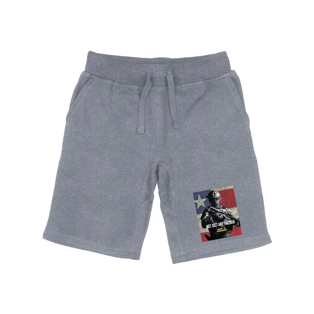 RAPDOM TS6 Fleece Gym Shorts Patriotic Military Not Just Any