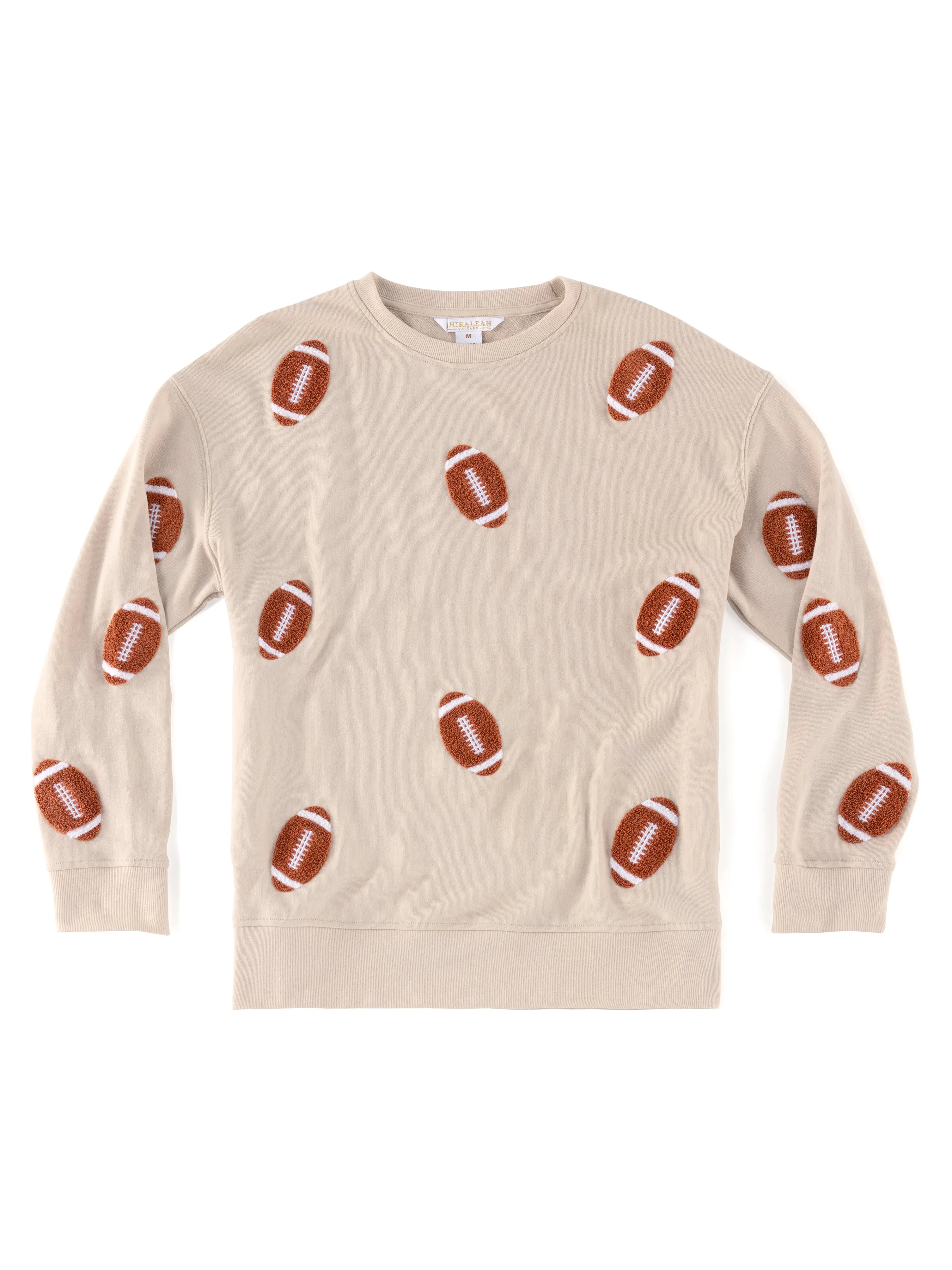 Shiraleah Football Sweatshirt, Putty