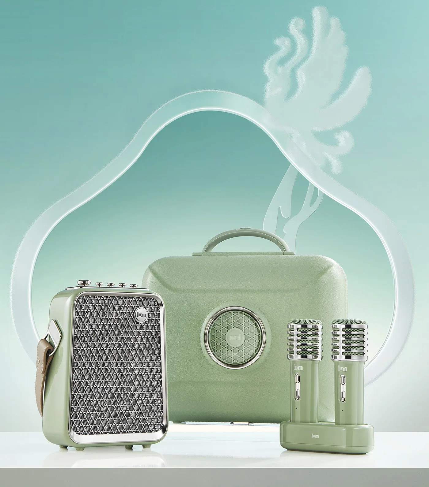 Songbird HQ Portable Speakers with Microphone Green