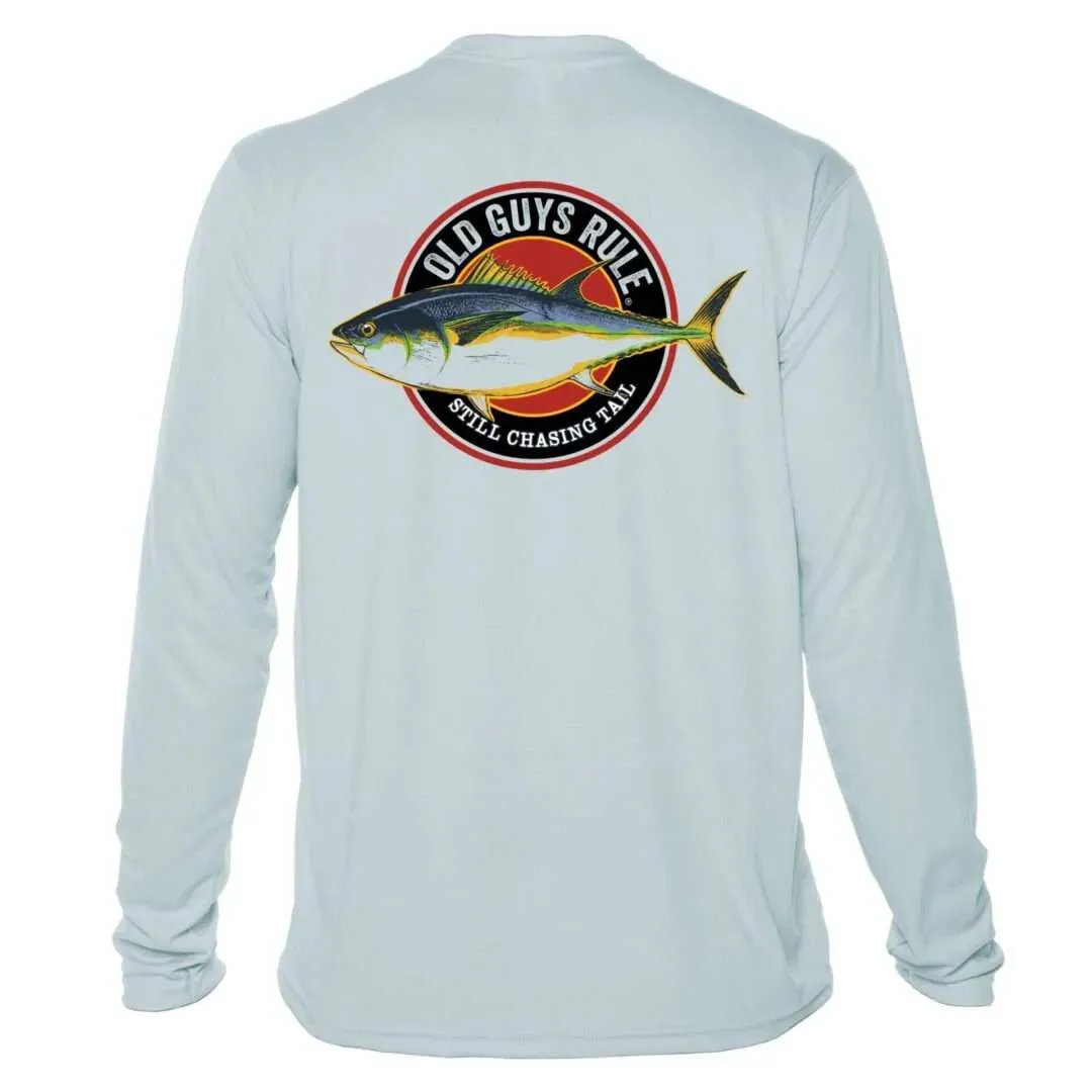 Still Chasing Tail Fish Sun Shirt - Men UPF50 Graphic Tee Old Guys Rule