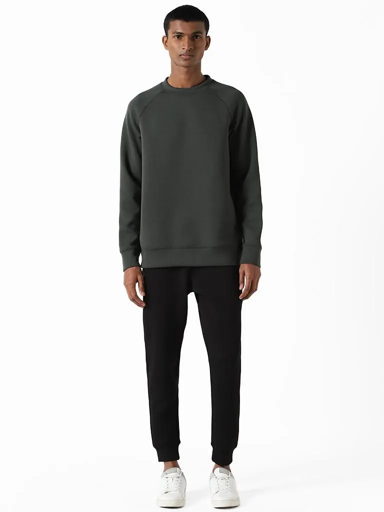 Studiofit Olive Relaxed-Fit Sweatshirt