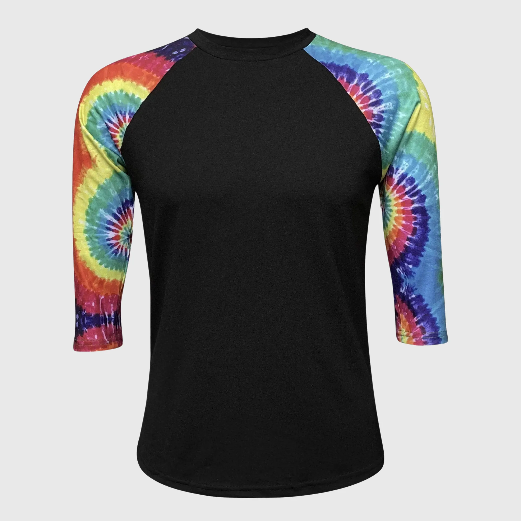 Tie Dye Neon Black Polyester Top