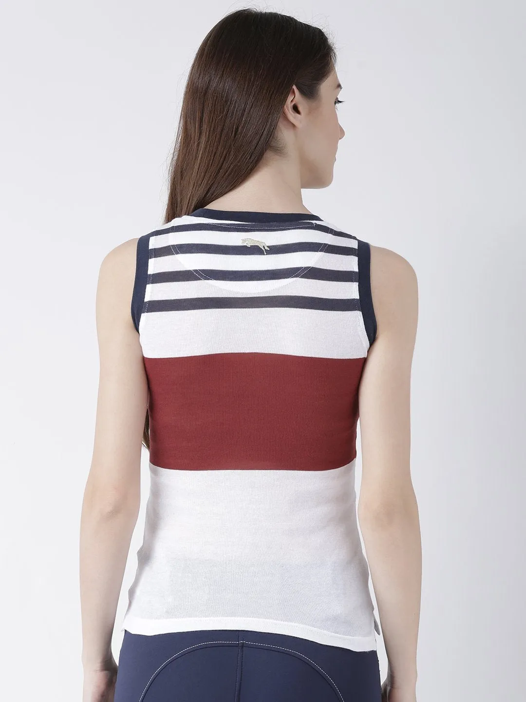 Women Multi-Color Sleeveless T-Shirt