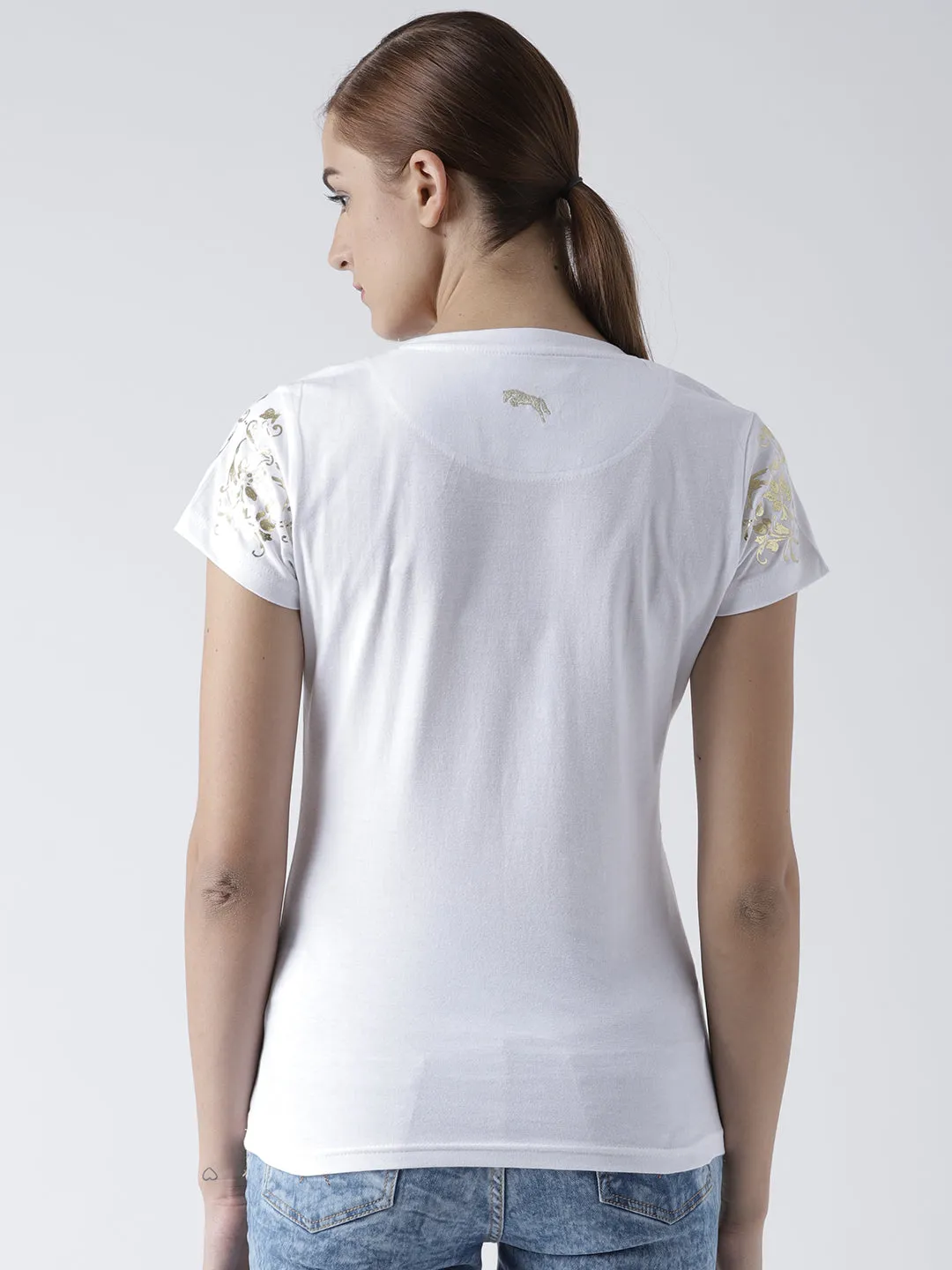 Women Solid White T-Shirt