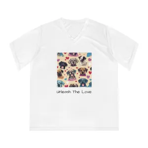 Women's Performance V-Neck T-Shirt- Unleash the Love