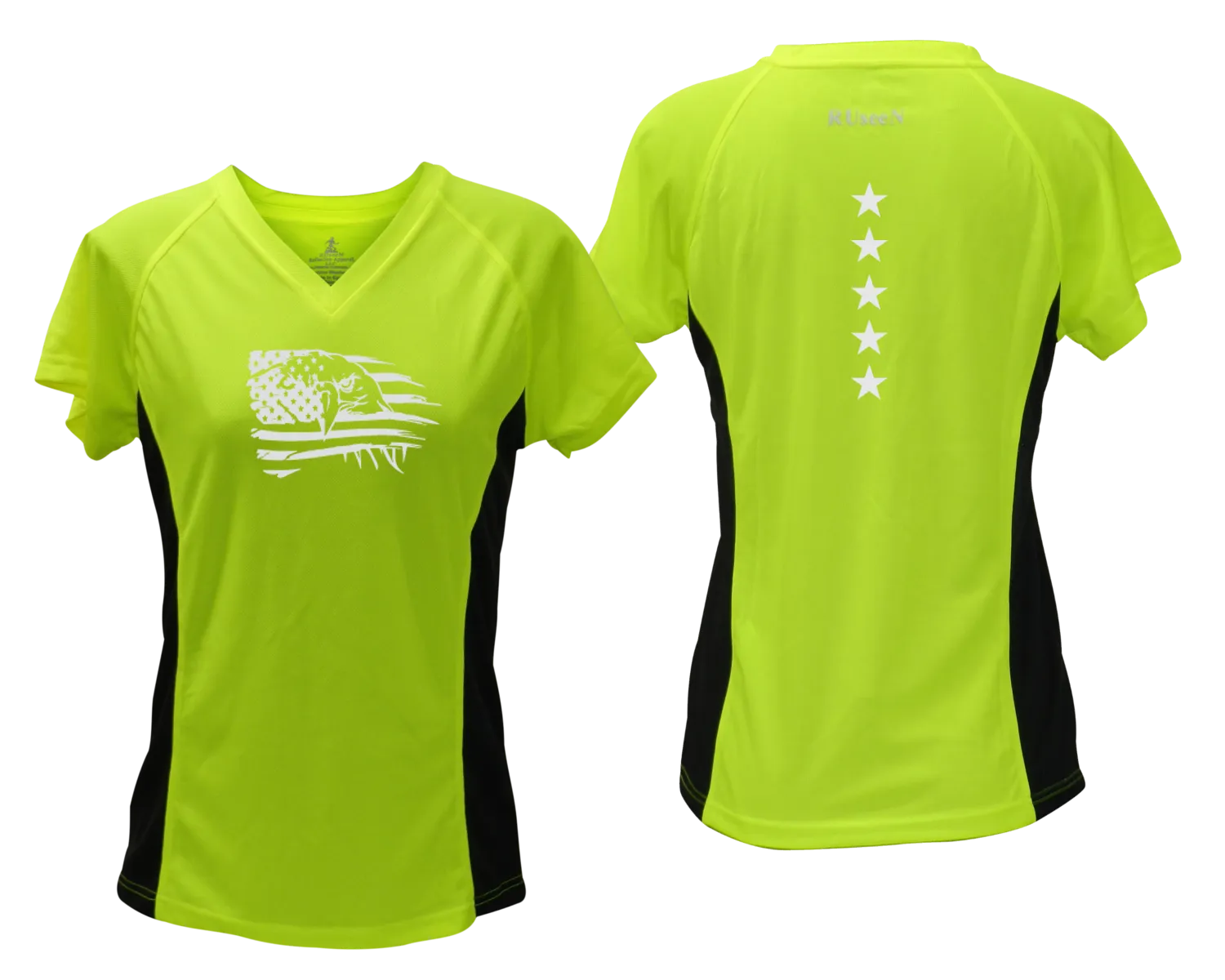 Women's Reflective Short Sleeve Shirt - Eagle Flag