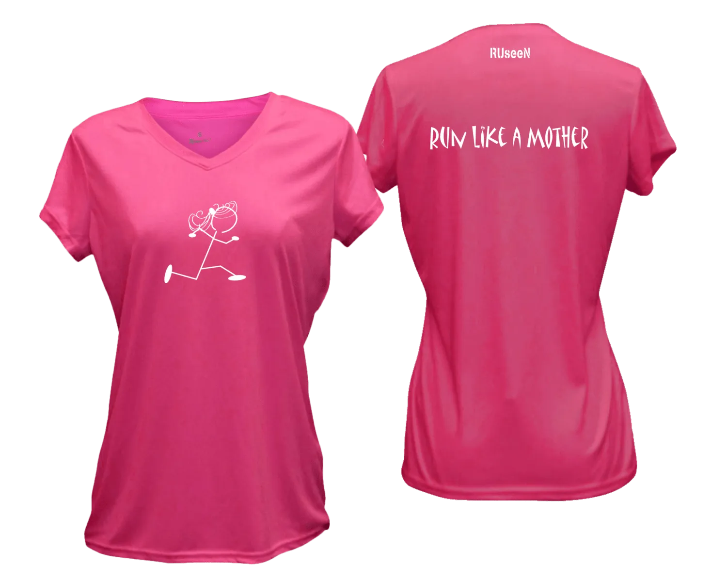 Women's Reflective Short Sleeve Shirt - Run Like a Mother