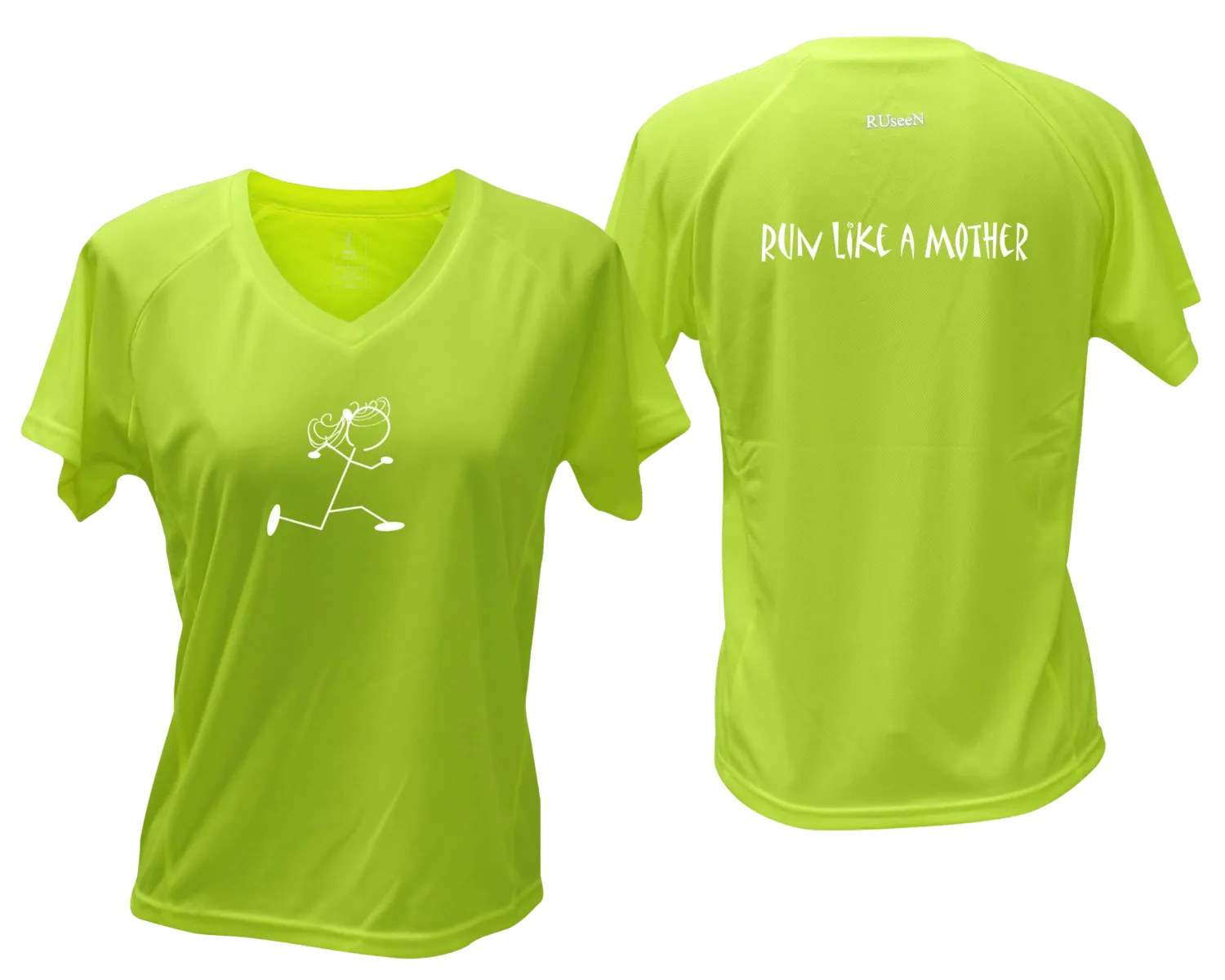 Women's Reflective Short Sleeve Shirt - Run Like a Mother