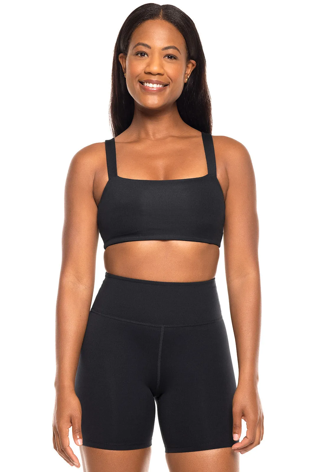 Women's Shavasana Yoga Sports Bra  |  Black