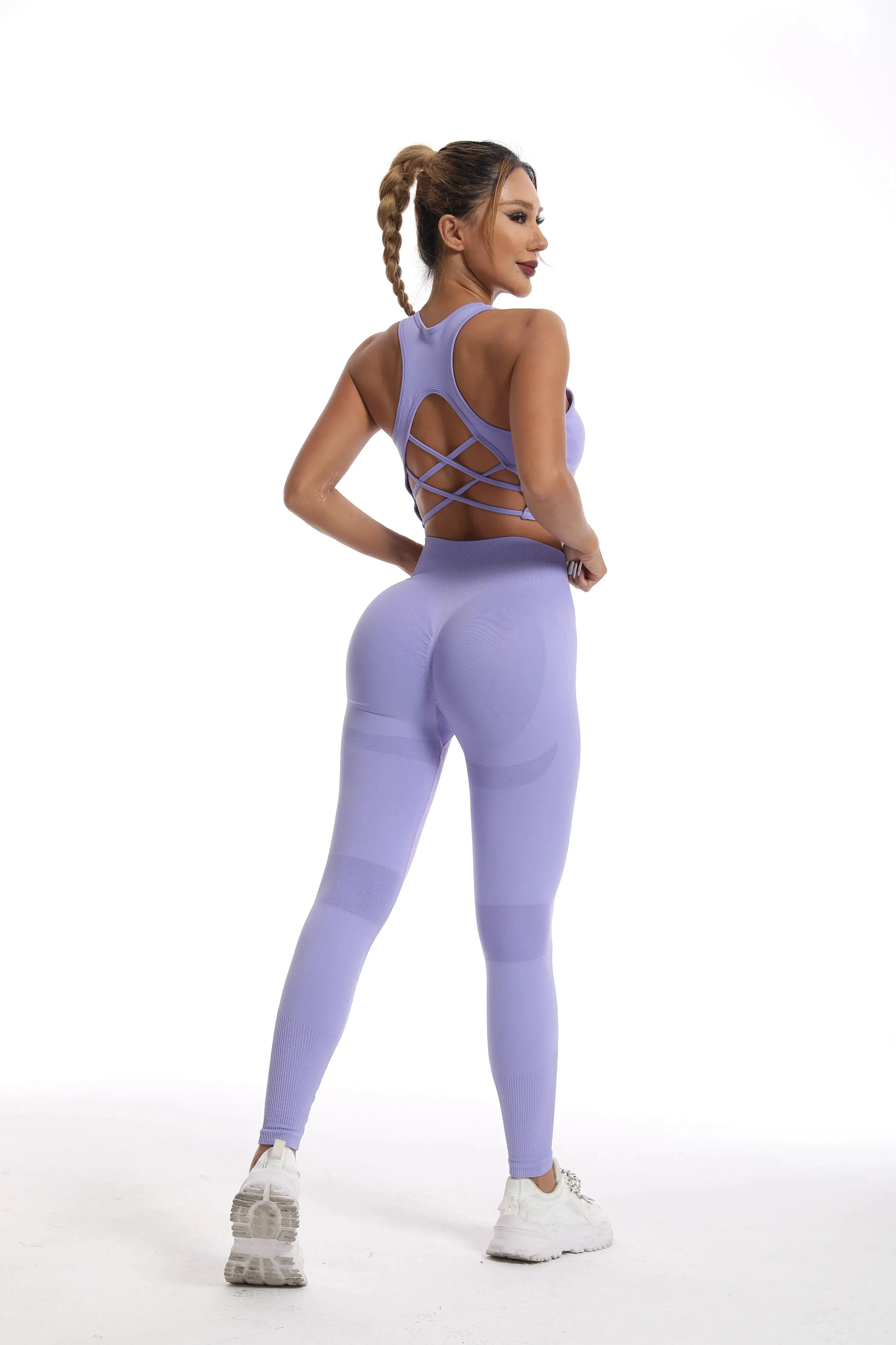 Women's tracksuit Fitness Yoga Sets Sportswear Workout Sports Bra High Waist Leggings Gym Clothing Seamless Sports Suits