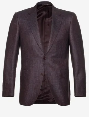 Wool Silk Cashmere Blazer Wine