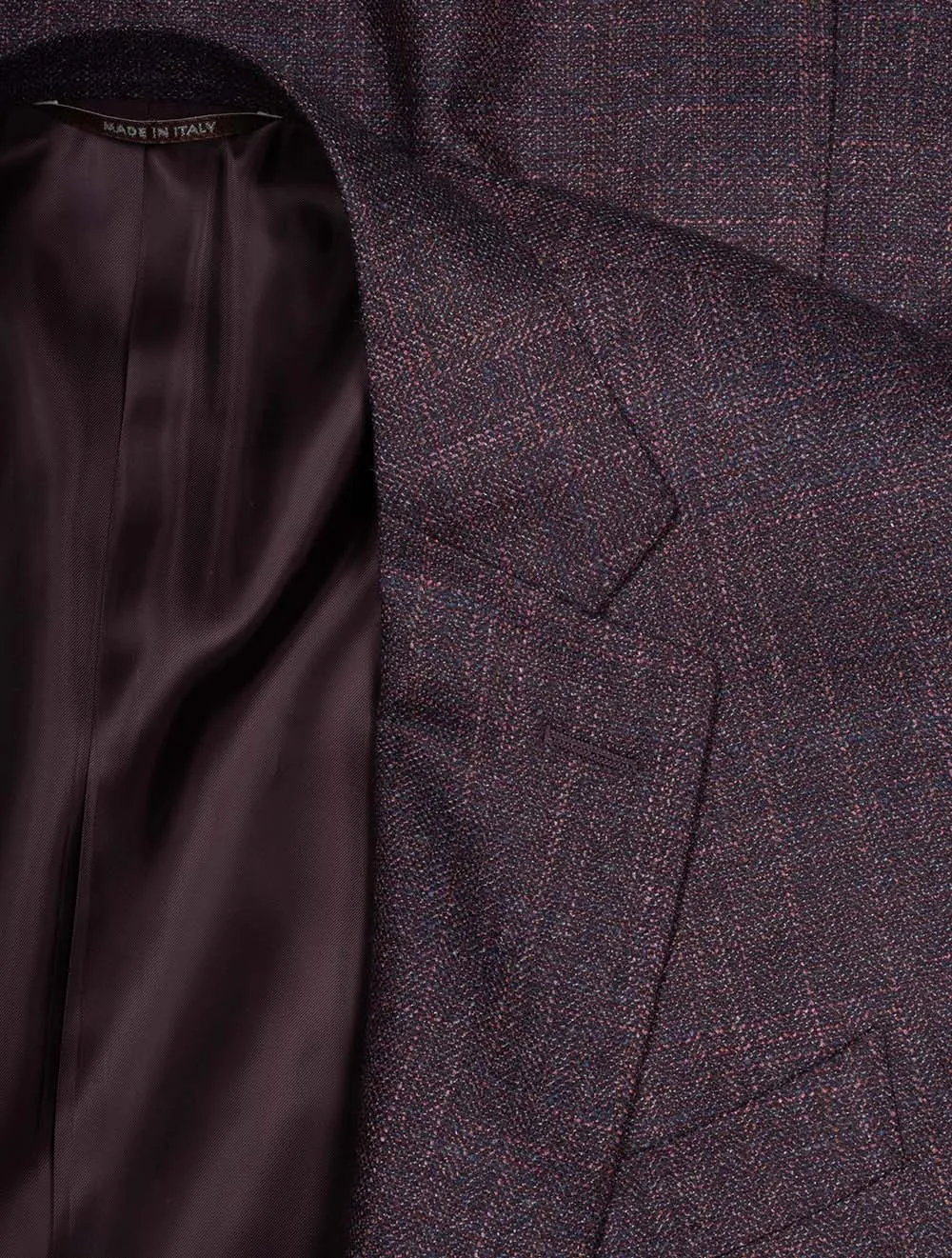 Wool Silk Cashmere Blazer Wine