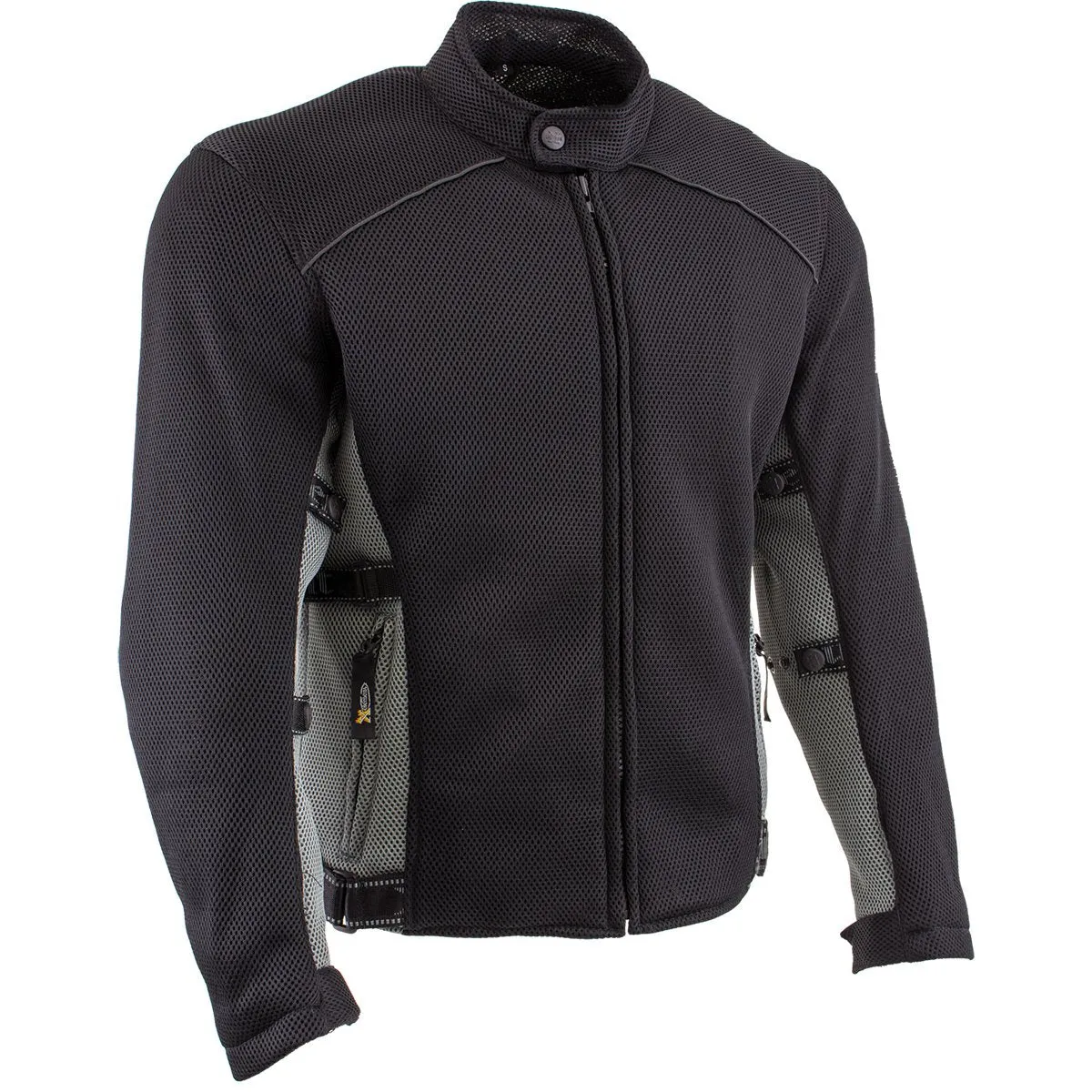 Xelement CF505 Men's 'Phantom Rider' Black Advanced Mesh Sports Motorcycle Jacket with X-Armor Protection